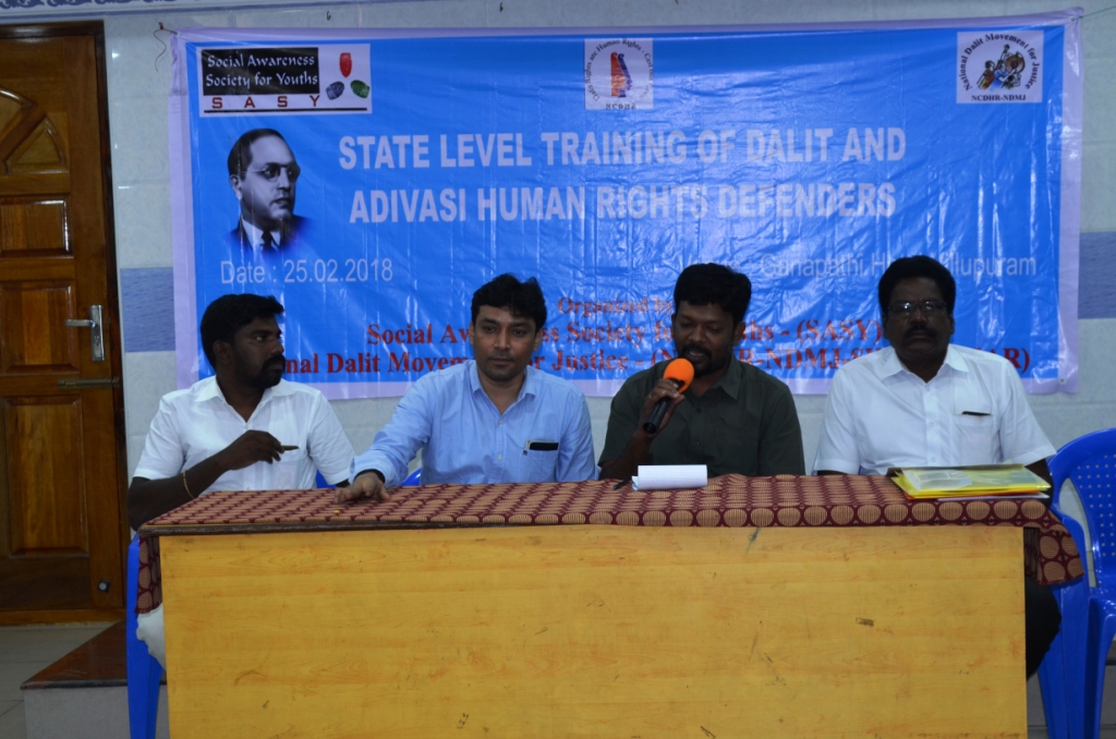 State level training of Dalit & Adivasi Human Rights Defenders on 25th Feb 2018-2